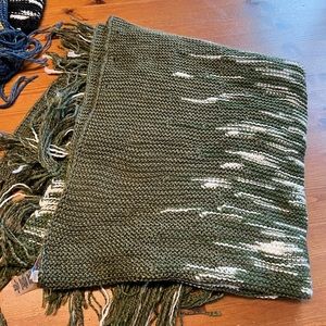 LuLaRoe oversized wrap Mimi green white military green scarf shawl warm cozy